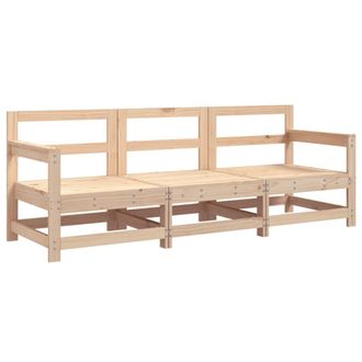 vidaXL Juego De Muebles De Jard&iacute;n 3 Piezas Madera Maciza De Pino Vidaxl