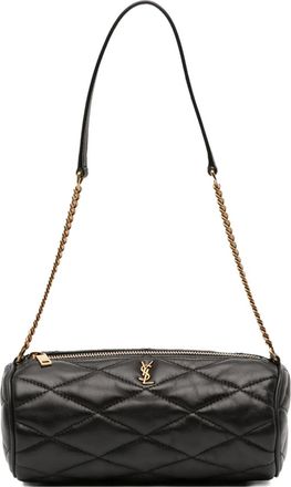 Saint Laurent 2022 Mini Quilted Lambskin Sade Tube Bag shoulder bag - women - Lambskin - One Size - Black
