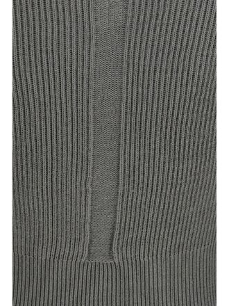 Rick Owens Womens Sweater Euca Virgin Wool V-Neck Green Fleece (ovis Aries)