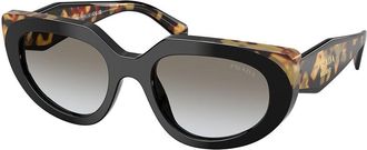 Prada PR D02S 0CD80L Womens Sunglasses Black Size 53