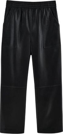 Anine Bing Billy Pants - Black Recycled Leather