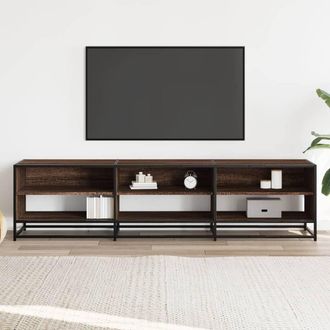 Berkfield Home TV Cabinet Brown Oak 180x40x46 cm Engineered Wood | Size: 180 x 40 x 46 cm