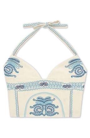 Fortela Aura Embroidered Top in Off White at Nordstrom, Size 44 Eu