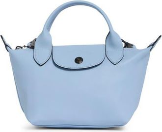 Longchamp Extra Small Le Pliage Xtra Leather Top Handle Bag in Wave at Nordstrom