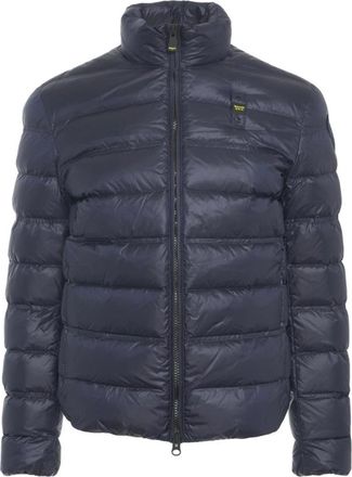 Blauer Down Jackets, male, Blue, L, Quilted Puffer Jacket Blue Aw25