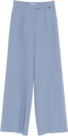 Herno Rechte broek - Dames - Wijde Broeken - Blauw - M - Polyester - Broeken