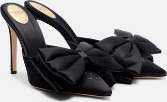 Valentino Garavani Yolande 105 bow-detail satin mules