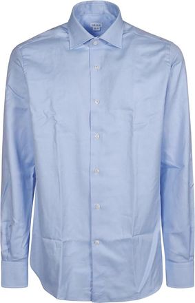 Orian Slim Fit Overhemd Lange Mouw - Heren - Zakelijke Overhemden - Blauw - M - Katoen - Overhemden