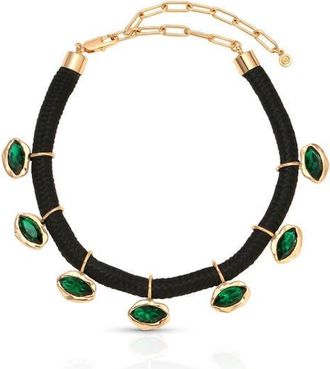 Ettika Midnight Luxe Crystal Choker Necklace in Green at Nordstrom