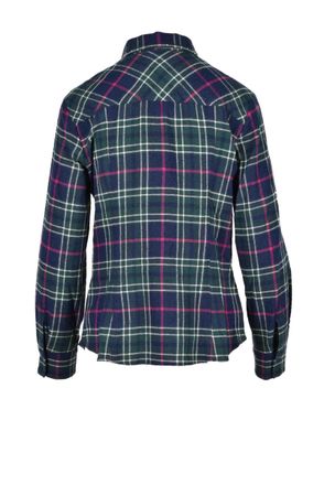 Max & Co. Womens Long Sleeve Plaid Shirt - Dark Blue Cotton - Size EU 36 (Womens)