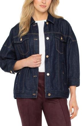 Liverpool L.A. Drop Shoulder Denim Jacket in Indigo Rinse at Nordstrom Rack, Size X-Small