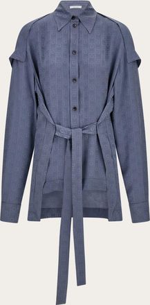 Ferragamo Donna Camicia Ferragamo Monogram Blu