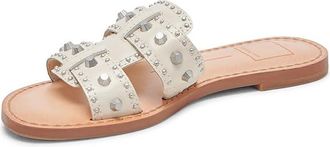 Dolce Vita Wesla Stud Womens Sandals White : 8 M, Leather/Rubber