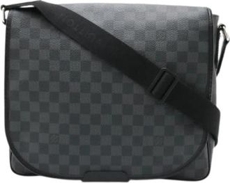 Louis Vuitton Pre-owned Damier Graphite Daniel MM Messenger Bag - Dames - Vintage Schoudertas - Grijs - ONE Size - Vintage