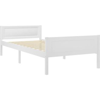 vidaXL Estructura de cama sin colchón madera de pino blanco 90x200 cm Vidaxl