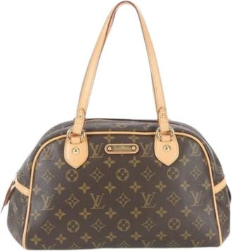 Louis Vuitton Pre-owned Vintage Shoulder Tote - Dames - Pre-owned - Bruin - Maat: ONE Size Zijde
