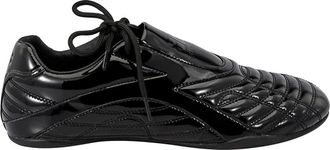 Balenciaga Ladies Black Shiny Technical Polyurethane Zen Sneakers, Brand Size 35 (US Size 5)