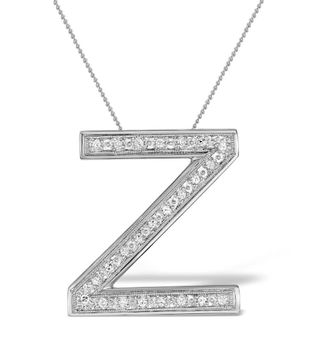 The Diamond Store Diamond 0.15ct 9K White Gold Large Initial - RTC-G3927