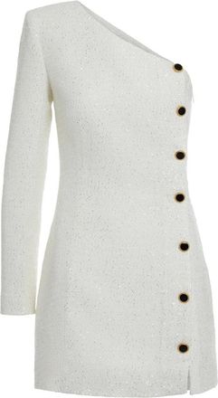 Alessandra Rich Short Dresses, female, White, XS, Mini knitted dress