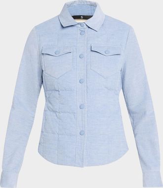 Moncler Nangy Corduroy Down Shirt Jacket