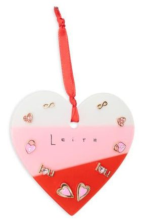 Leith Set of 5 Assorted Stud Earrings in Pink Multi- Gold at Nordstrom Rack