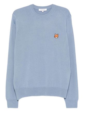 Maison Kitsuné Fox Head wool sweater - Blue