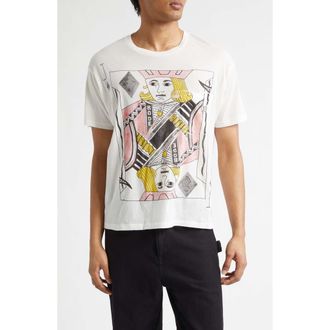 Bode Jack of Diamonds Pocket Graphic T-Shirt in Cream at Nordstrom, Size Xx-Large