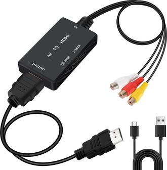 OEM Convertidores De Audio Y V&iacute;deo Compuesto Cvbs Rca De 1080p Para C&aacute;mara, Ps2, Snes, Vhs, Xbox, Ps4, Tv, Vcr, Dvd, Wii, Compatible Con Pal Y Ntsc