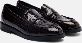 Jimmy Choo London Ivy croc-effect patent leather loafers