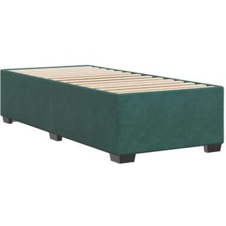 vidaXL Estructura De Cama Sin Colch&oacute;n Terciopelo Verde Oscuro 90x190cm Vidaxl