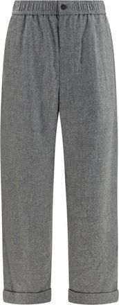 Giorgio Armani Grey Loose Textured Trousers