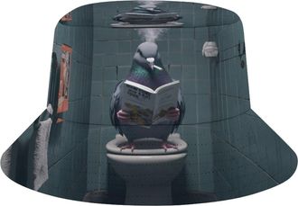 Generic Stool Pigeon Bucket Hat Foldable Sun Hat Fisherman Cap for Beach Travel Hiking