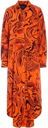 Bitte Kai Rand Jurken - Dames - Shirt Kleedjes - Oranje - L - Kleedjes