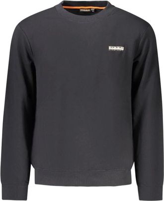 Napapijri Zwarte Katoenen Heren Trui - Heren - Sweatshirts - Zwart - M - Katoen - Hoodies & sweatvesten