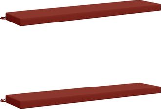 vidaXL Cojines Para Banco De 2 Piezas Soest 2 Uds. 100% Poli&eacute;ster Rojo Vidaxl