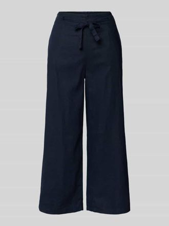 Christian Berg Loose Fit Leinenculotte mit Tunnelzug in Dunkelblau, Gr&ouml;&szlig;e 40