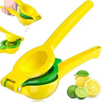 OEM Exprimidor De Limones 2 En 1: Exprimidor Manual Robusto De Acero Inoxidable, Limas Y C&iacute;tricos, F&aacute;cil De Usar Y Limpiar, Color Amarillo Verdoso