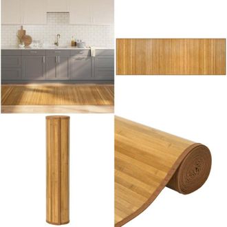 vidaXL Tappeto Rettangolare Naturale 100x300 cm in Bamb&ugrave; - Tappeto naturale - Tappeto resistente