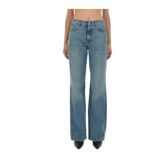 Haikure High Waist Wide Leg Jeans - Dames - Jeans - Blauw - Maat: W29 Katoen