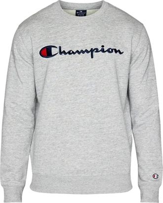 Champion Geborduurd Logo Crewneck Sweatshirt - Heren - Sweatshirts - Grijs - XL - Hoodies & sweatvesten