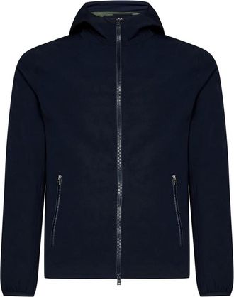 Herno Hooded Jersey Jacket - male - Herno - Light Jackets - Blue - XL - Jackets