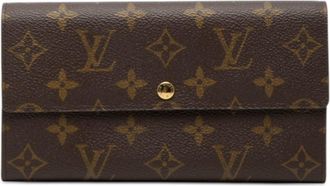 Louis Vuitton Brown Pvc Leather Long Wallet (Bi-Fold) (Pre-Owned)