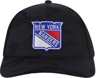 American Needle Mens American Needle Black New York Rangers Valin Camo Super Tech Vented Adjustable Hat at Nordstrom