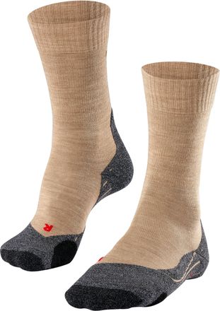 Falke Wandersocken FALKE TK2 Explore, Damen, Gr. 35-36, beige (nature mel), Materialmix, normal, Socken Wandersocken, hohe Feuchtigkeitsaufnahme, schnell tr
