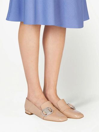 Ferragamo Ferragamo Vara Patent-Leather Chain-Loafers