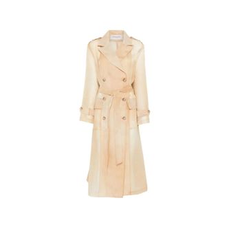 Ermanno Scervino Trench Coats, female, Beige, Size: S Polyamide Belted Trench