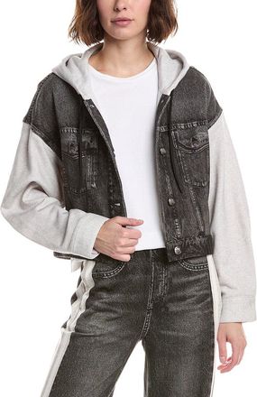 Rag & Bone Rag & Bone Miramar Terry Combo Hooded Trucker Jacket