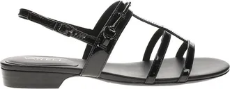 Vaneli Womens Banjel Strappy Sandals In Black Patent