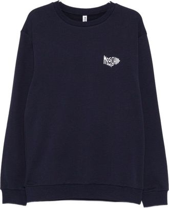 Moschino Deep Blue Cotton Sweatshirt