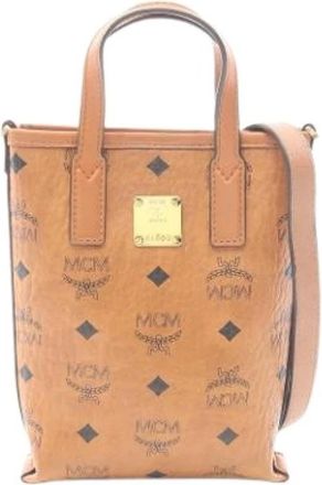 MCM Pre-owned Canvas Shoulder Bag - Dames - Vintage Shopper - Bruin - ONE Size - Leer - Vintage